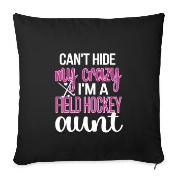Field Hockey Aunt Of A Field Hockey Player Aunt - Sofa pillowcase 17,3'' x 17,3'' (45 x 45 cm) - black - Front