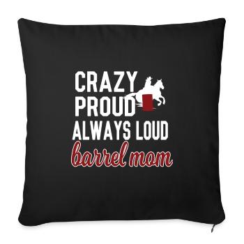 Barrel Racing Mère Cadeau Barrel Racing Mama - Housse de coussin décorative 45 x 45 cm - noir - Devant