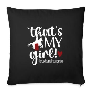 Barrel Racing Mère Cadeau Barrel Racing Mama - Housse de coussin décorative 45 x 45 cm - noir - Devant