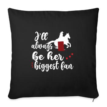 Barrel Racing Grand-mère Cadeau Barrel Racing Grand-mère - Housse de coussin décorative 45 x 45 cm - noir - Devant