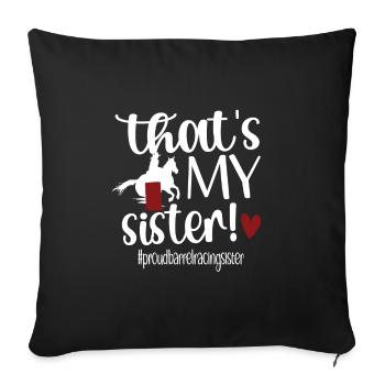 Meilleure sœur de course de barils Sœur de course de barils - Housse de coussin décorative 45 x 45 cm - noir - Devant