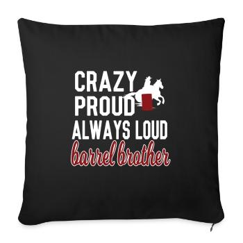 Barrel Racing Brother Meilleur Frère de course de barils - Housse de coussin décorative 45 x 45 cm - noir - Devant