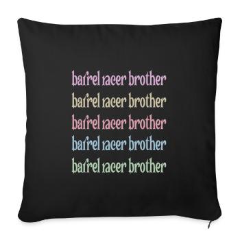 Barrel Racing Brother Meilleur Frère de course de barils - Housse de coussin décorative 45 x 45 cm - noir - Devant