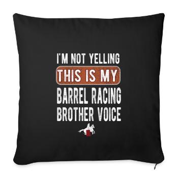 Barrel Racing Brother Barrel Racing Brother Cadeau - Housse de coussin décorative 45 x 45 cm - noir - Devant