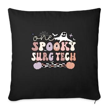 Surgical Technologist Gift Surgical Tech Halloween - Sofa pillowcase 17,3'' x 17,3'' (45 x 45 cm) - black - Front