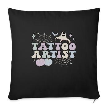 Tattoo Artist Halloween Tattooist Tattoo Master - Sofa pillowcase 17,3'' x 17,3'' (45 x 45 cm) - black - Front