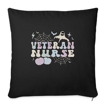 Veteran Nurse Halloween Veteran Nursing Gifts - Sofa pillowcase 17,3'' x 17,3'' (45 x 45 cm) - black - Front