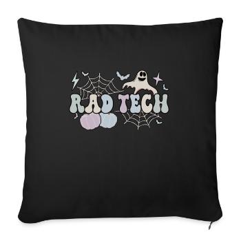 Technologie de radiologie Halloween Technologue en radiologie - Housse de coussin décorative 45 x 45 cm - noir - Devant