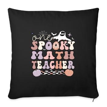 Spooky Math Teacher Halloween Math Teaching Gift - Housse de coussin décorative 45 x 45 cm - noir - Devant