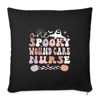 Wound Care Nurse Halloween RN Wound Nursing Gift - Sofa pillowcase 17,3'' x 17,3'' (45 x 45 cm) - black - Front