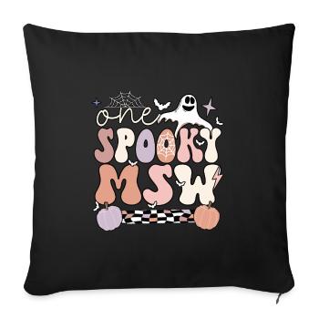MSW Master Of Social Work Halloween Social Worker - Sofa pillowcase 17,3'' x 17,3'' (45 x 45 cm) - black - Front