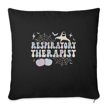 Respiratory Therapist Gifts RT Therapy Halloween - Sofa pillowcase 17,3'' x 17,3'' (45 x 45 cm) - black - Front