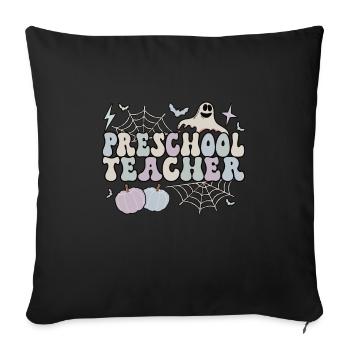 Preschool Teacher Halloween Pre-K Teacher Gifts - Sofa pillowcase 17,3'' x 17,3'' (45 x 45 cm) - black - Front