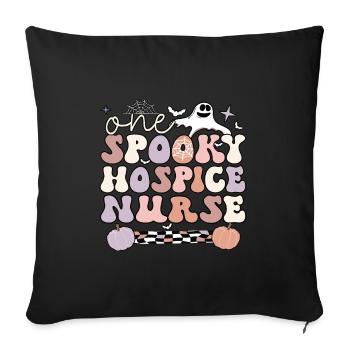 Hospice Nurse Halloween Hospice Nursing Gifts - Sofa pillowcase 17,3'' x 17,3'' (45 x 45 cm) - black - Front