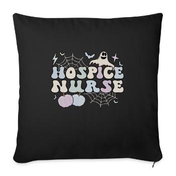 Hospice Nurse Halloween Hospice Nursing Gifts - Sofa pillowcase 17,3'' x 17,3'' (45 x 45 cm) - black - Front