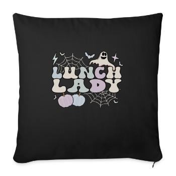Lunch Lady Halloween School Cafeteria Lady Worker - Sofa pillowcase 17,3'' x 17,3'' (45 x 45 cm) - black - Front