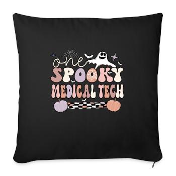 Medical Tech Halloween Med Lab Technologist Gifts - Sofa pillowcase 17,3'' x 17,3'' (45 x 45 cm) - black - Front