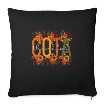 COTA Thanksgiving Occupational Therapy Assistant - Sofakissenbezug 45 x 45 cm - Schwarz - Vorne