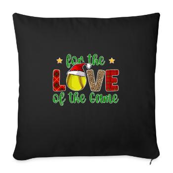 Softball Christmas Gifts Softball Player Xmas - Sofakissenbezug 45 x 45 cm - Schwarz - Vorne