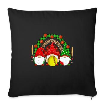Softball Christmas Gifts Softball Player Xmas - Sofakissenbezug 45 x 45 cm - Schwarz - Vorne