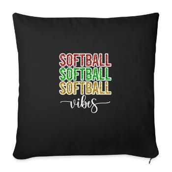 Softball Christmas Gifts Softball Player Xmas - Sofakissenbezug 45 x 45 cm - Schwarz - Vorne