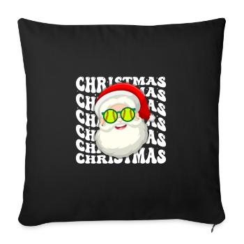 Softball Xmas Softball Player Christmas Gift - Sofakissenbezug 45 x 45 cm - Schwarz - Vorne