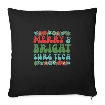 Surgical Technologist Christmas Surgical Tech Xmas - Sofa pillowcase 17,3'' x 17,3'' (45 x 45 cm) - black - Front