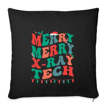 Technologue en rayons X Noël Radiologie Tech Xmas - Housse de coussin décorative 45 x 45 cm - noir - Devant