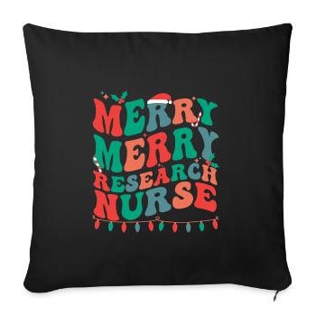 Research Nurse Christmas Research Nursing Xmas - Sofa pillowcase 17,3'' x 17,3'' (45 x 45 cm) - black - Front