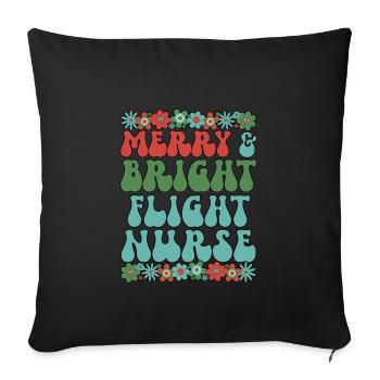 Flight Nurse Christmas RN Flight Nursing Xmas Gift - Sofakissenbezug 45 x 45 cm - Schwarz - Vorne