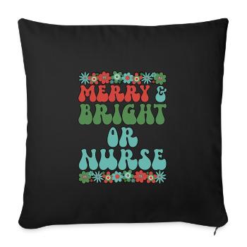 OR Nurse Christmas Operating Room Nurse Xmas Gifts - Sofa pillowcase 17,3'' x 17,3'' (45 x 45 cm) - black - Front