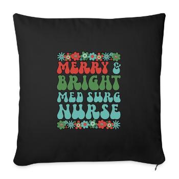 Med Surg Nurse Christmas Medical-Surgical Nurse - Sofa pillowcase 17,3'' x 17,3'' (45 x 45 cm) - black - Front