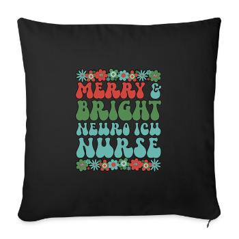 Neuro ICU Nurse Christmas Neurology ICU Xmas Gifts - Sofakissenbezug 45 x 45 cm - Schwarz - Vorne