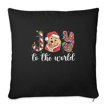 Golden Retriever Christmas Golden Dog Gift - Sofa pillowcase 17,3'' x 17,3'' (45 x 45 cm) - black - Front