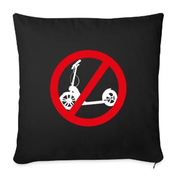 No anti-scootering allowed - Sofa pillowcase 17,3'' x 17,3'' (45 x 45 cm) - black - Front