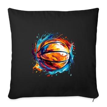 Basketball Design for Sports Fans Basketball Players - Sofa pillowcase 17,3'' x 17,3'' (45 x 45 cm) - black - Front