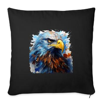 Aigle Aigle Doré Roi des Cieux Cadeau Alpes - Housse de coussin décorative 45 x 45 cm - noir - Devant