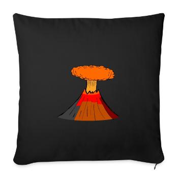 volcan - Housse de coussin décorative 45 x 45 cm - noir - Devant