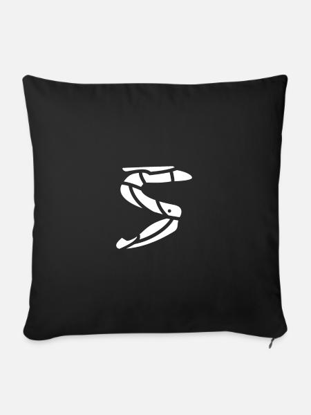 Zat'nik' so - Sofakissenbezug 45 x 45 cm - Schwarz