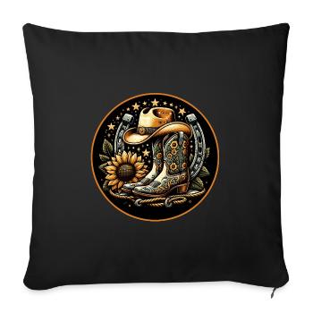 Line Dancing Country Dance - Line Dance Tanzen - Sofa pillowcase 17,3'' x 17,3'' (45 x 45 cm) - black - Front
