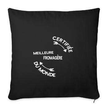 Meilleure Fromagère cadeau noël - Housse de coussin décorative 45 x 45 cm - noir - Devant