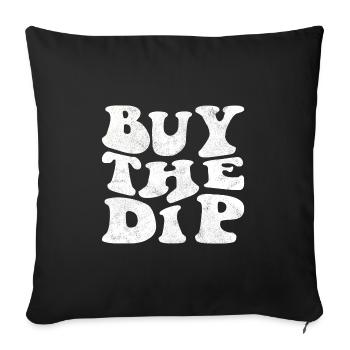 Buy the dip! retro white - Sofa pillowcase 17,3'' x 17,3'' (45 x 45 cm) - black - Front