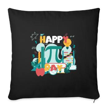 Happy Pi Day Math Lazy Teacher - Sofa pillowcase 17,3'' x 17,3'' (45 x 45 cm) - black - Front