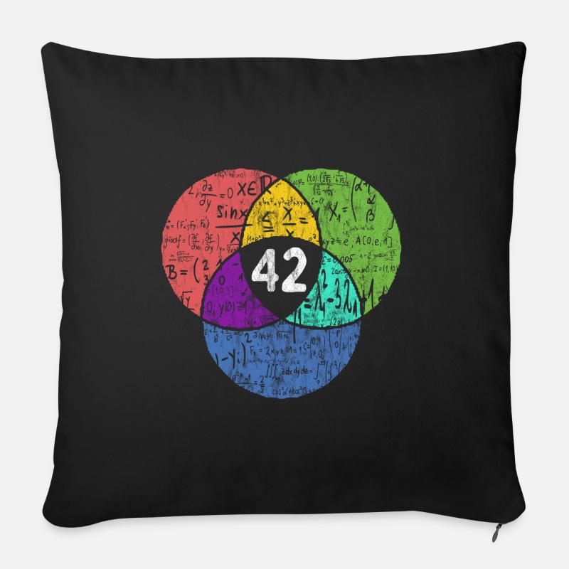 42 - Nerd Geek - Science-Fiction - Sofakissenbezug 45 x 45 cm - Schwarz