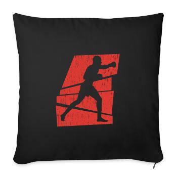 Kickboxing - Sofa pillowcase 17,3'' x 17,3'' (45 x 45 cm) - black - Front