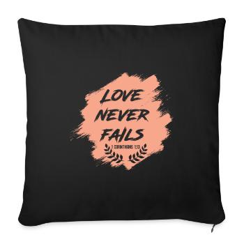 Bible Amour Bible verset Jésus - Housse de coussin décorative 45 x 45 cm - noir - Devant