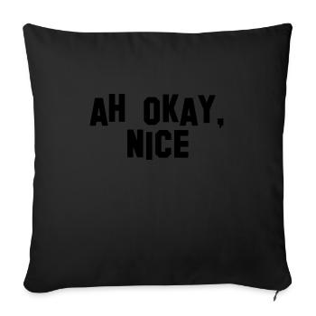 ah black - Sofakissenbezug 45 x 45 cm - Schwarz - Vorne