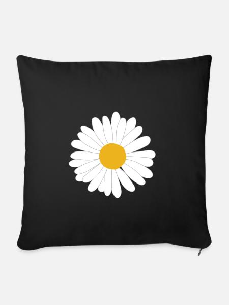 Marguerite tit - Sofakissenbezug 45 x 45 cm - Schwarz