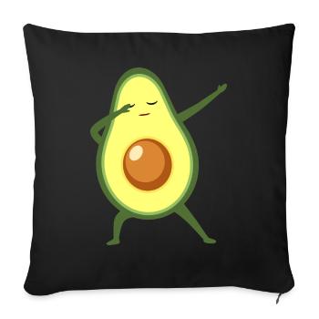 Avocado Dab Dance - Housse de coussin décorative 45 x 45 cm - noir - Devant