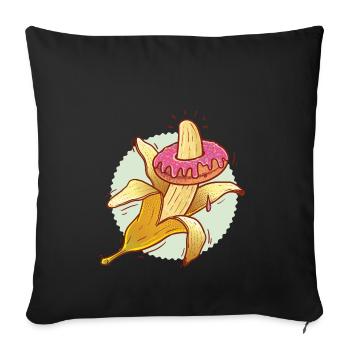 Banana Donut - Housse de coussin décorative 45 x 45 cm - noir - Devant
